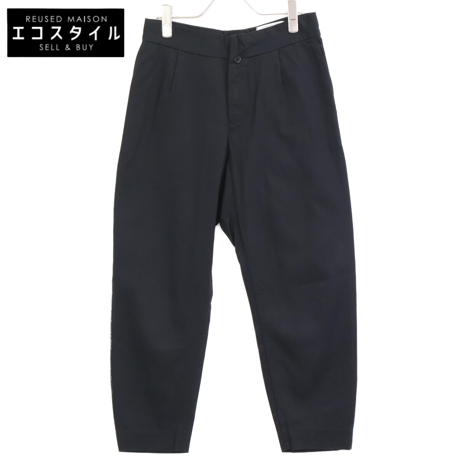 

YAECA 97663 Black Silk-blend Cotton Pants Bottoms M blackUsed