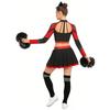 Uniforme Brillante da Cheerleading da Donna Manica Lunga Strass Crop Top Gonna da Pattinaggio