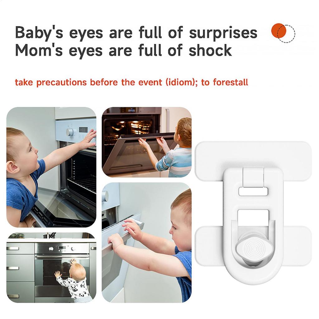 ABS Fridge Child Lock Refrigerator Door Latch Freezer Locks Oven Baby Proofing Oven Child Safety Lock Child Proof Fridge Lock