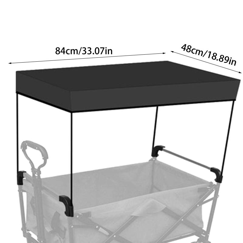 Camping Trolley Cart Canopy Removable Awning Canopy For Wagon Attachment Sun Shade Cover For Trolley Cart Sun Shelters