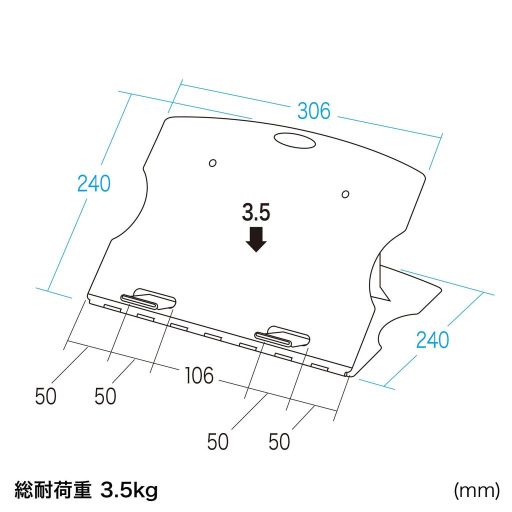 Stojan na notebook Sanwa Supply stříbrný CR-36N