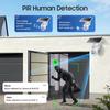 SHIWOJIA 4K 8MP Solární kamera PTZ 12X Zoom 4G SIM / WIFI Zabezpečení Venkovní kamera Humanoidní Tracking Barva Noční vidění Kovová kamera