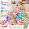 Flannel Throw Blanket Cartoon Nap Blanket Comfortable Plush Blanket  All-Season