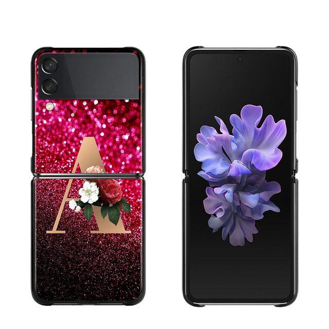 

Красный чехол для телефона в стиле ретро с буквами A-Z для Samsung Galaxy Z Flip3 5g, чехол для Samsung Z Flip Capa, черный твердый корпус, Fundas For Samsung Z Flip