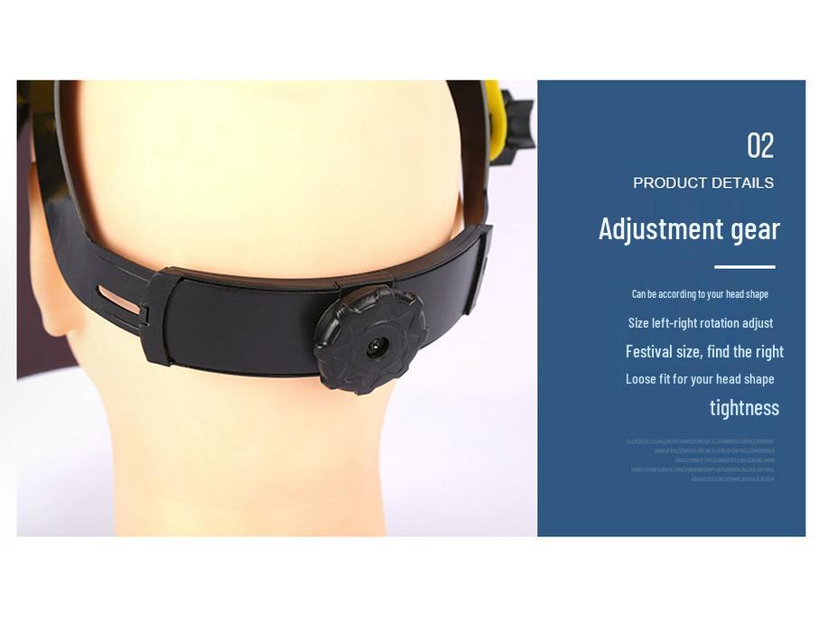 Lightweight Head-Mounted Transparent Face Shield for Welding and Grinding Protection