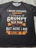 Vintage Style Men's T-Shirt - Crew Neck Tee with "Old for Man" Letter Print - Casual Short Sleeve Graphic Top