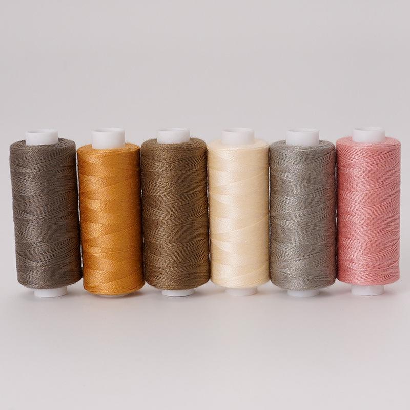 Colorfast Handmade 400-Yd Hand Sewing Thread: 6 Spools of 402 Colored Polyester Threads