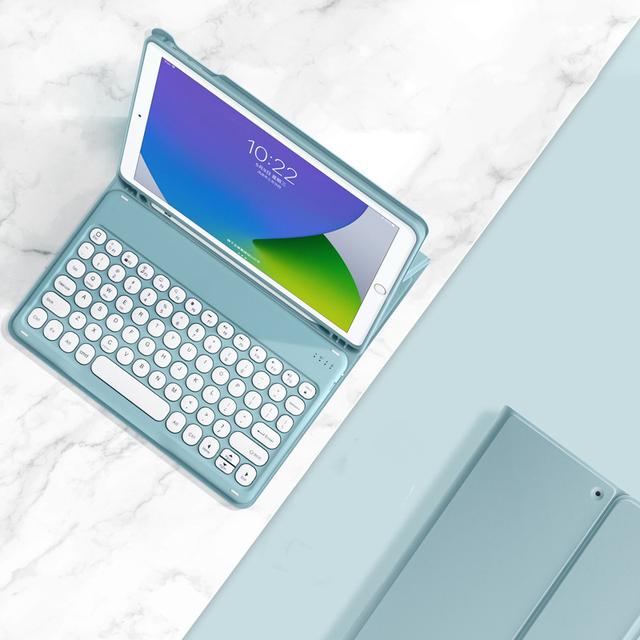 Etui na iPad Mini 6 2021 8,3 cala z klawiaturą, magnetyczna okładka na iPad Mini 4 5, składane inteligentne skórzane etui, klawiatura bezprzewodowa