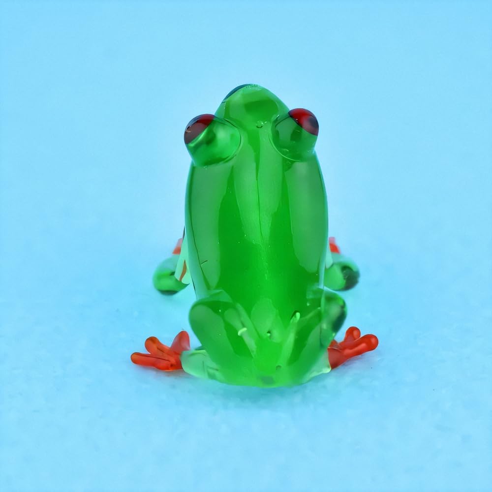 Four Cart Cute Handmade Glasswork Red-Eyed Tree Frog