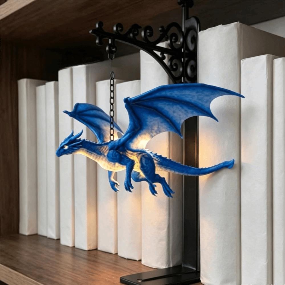 Vintage Dragon Bookshelf Lamp Purple Bookshelf Lamp Ambient Lighting Bookshelf Ghost Light Library