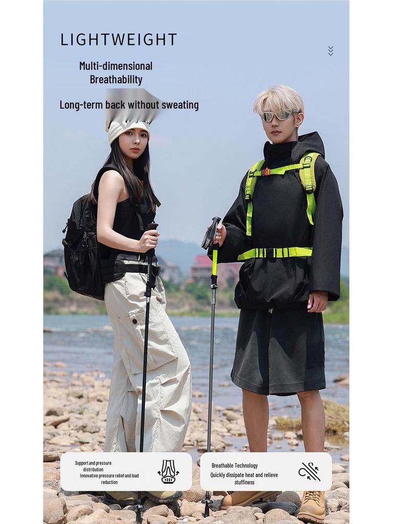 Leichter wasserabweisender Wanderrucksack für Damen & Herren - Großes Fassungsvermögen für Camping & Kurztrips