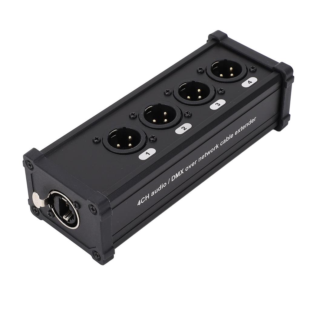 Multi Network XLR Cable Breakout 4 Channel 3 Pin Over RJ45 Ethercon Extender Sound Transmitter