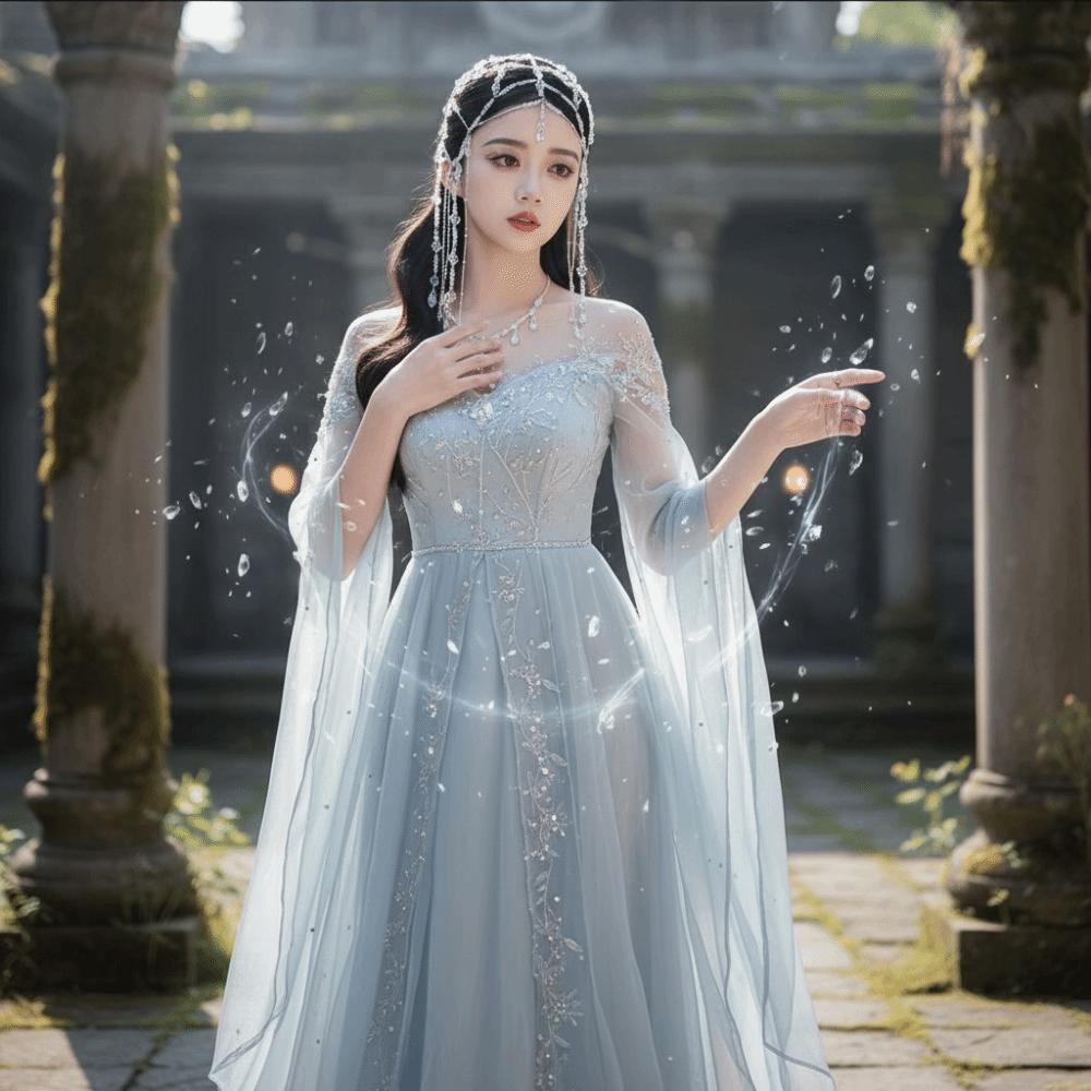 Fairy Glitter Beaded Forehead Ornament Long Tassel Bridal Crown  Wedding Styling Accessories