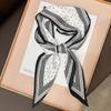 Luxury Design Silk Skinny Headwear Scarf Women Print Spring Neck Tie Hair Hand Bag Ribbon Wrist Belt Foulard Headband Lady