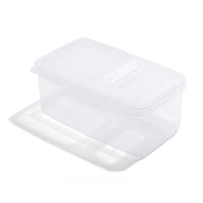 Stackable Storage Box Transparent Double Flip Lid Plastic Snack Dry Food Spice Organizer Container