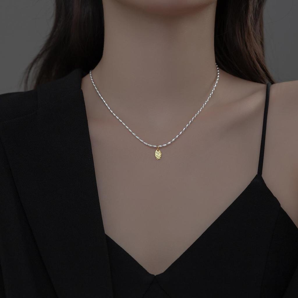 Korean Trendy Creative Rice Bead Clavicle Necklace for Women