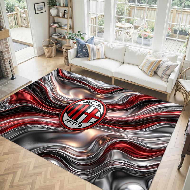 AC Milan Design Crystal Velvet Carpet Cozy Non?Slip Printed Rug For Bedroom Living Room Entrance