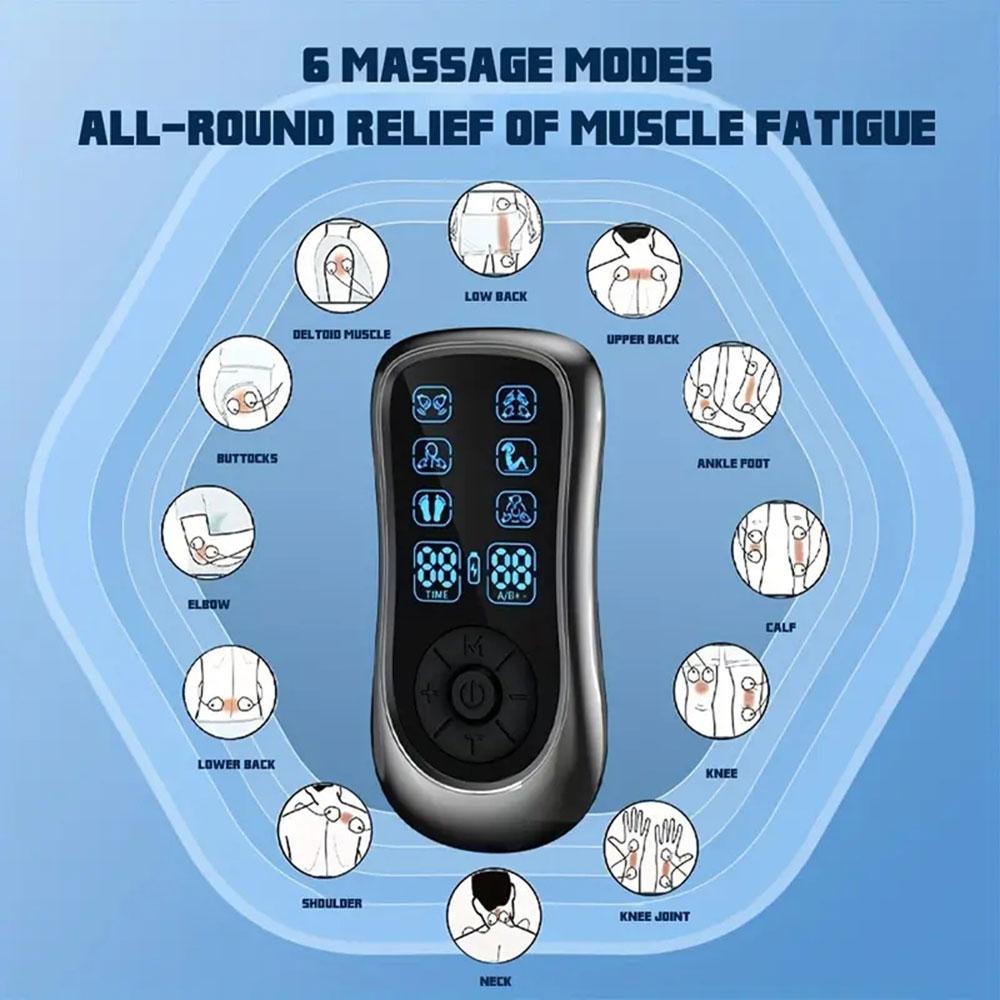 6 Modes EMS Eletric Professional Muscle Stimulation Physiotherapy Tens Unit Machines Pulse Impulse Mini Full Body Massager