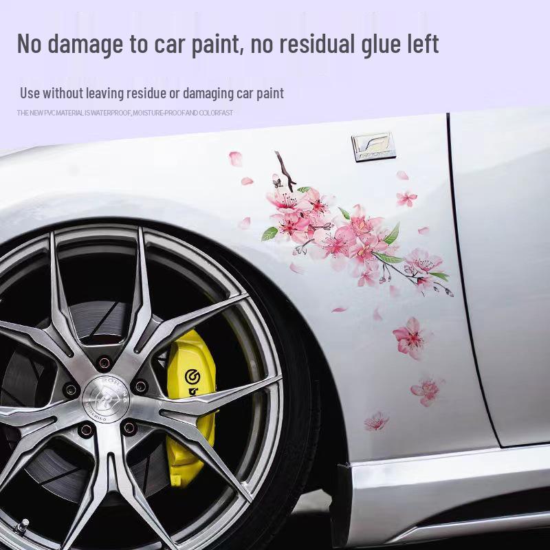 Romantic Cherry Blossom Waterproof Car Body & Bumper Decal