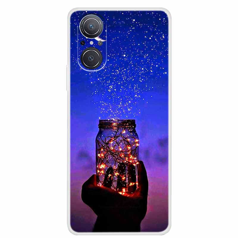 For Huawei nova 9 SE Case Nova9 Clear Soft TPU Silicone Cats Back Cover for Huawei Nova 9SE Case Nova9SE Funda Shockproof Coque