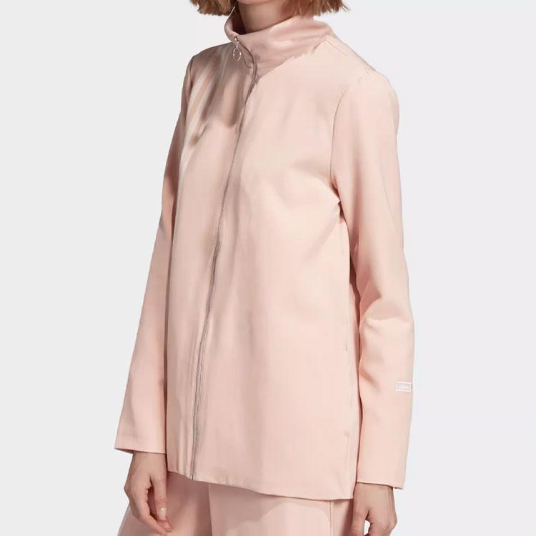 adidas Originals Colorblock Vertical Stripe Breathable Casual Jacket Women Outerwear Pearl Ash-Grey EC0927