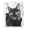 Watercolour Torti Cat Throw Blanket Soft Flannels Thins Travel Blankets