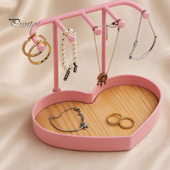 Jewelry Box for Long And Short Necklaces Organizer Stand, Love Partition Tray Design, Non-Slip Wear-Resistant Multi-Hanging Hanger, Necklace