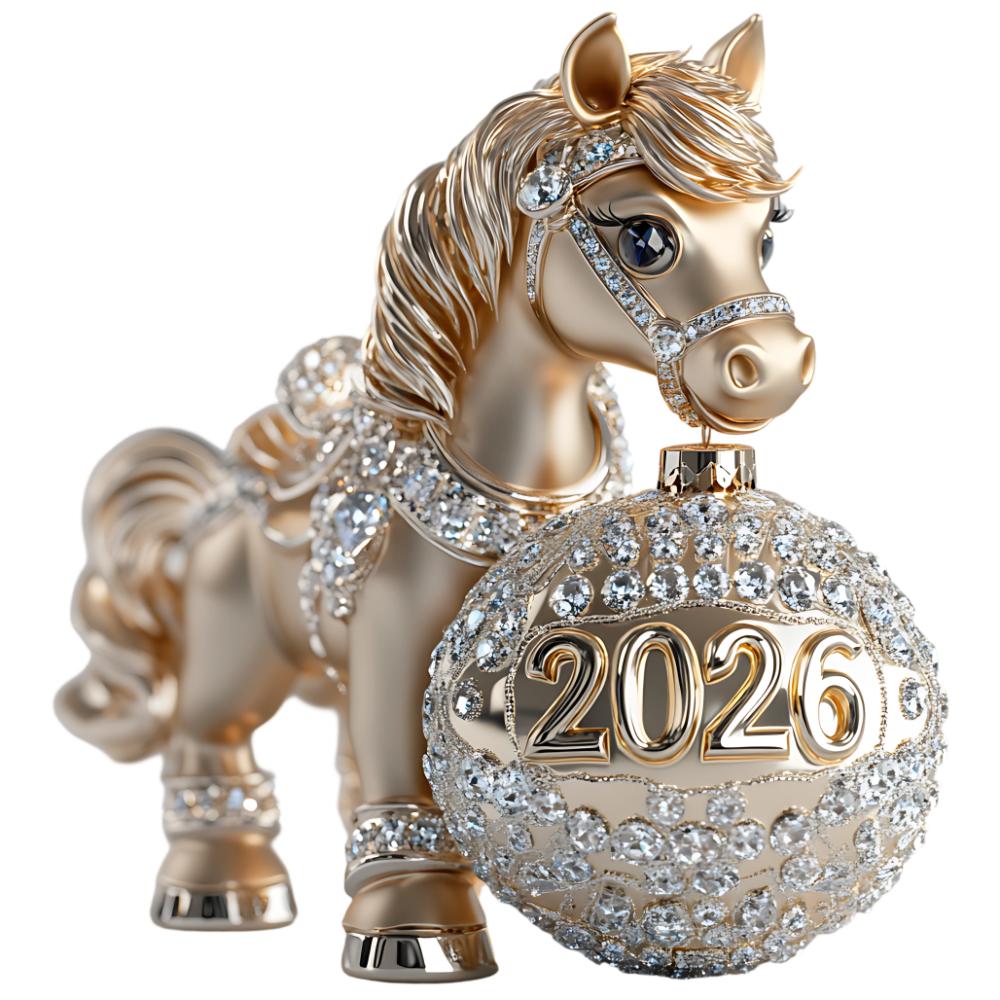 

Підвіска на ялинку «Білий кінь» Мультяшна прикраса на різдвяну ялинку Новорічний подарунок 1