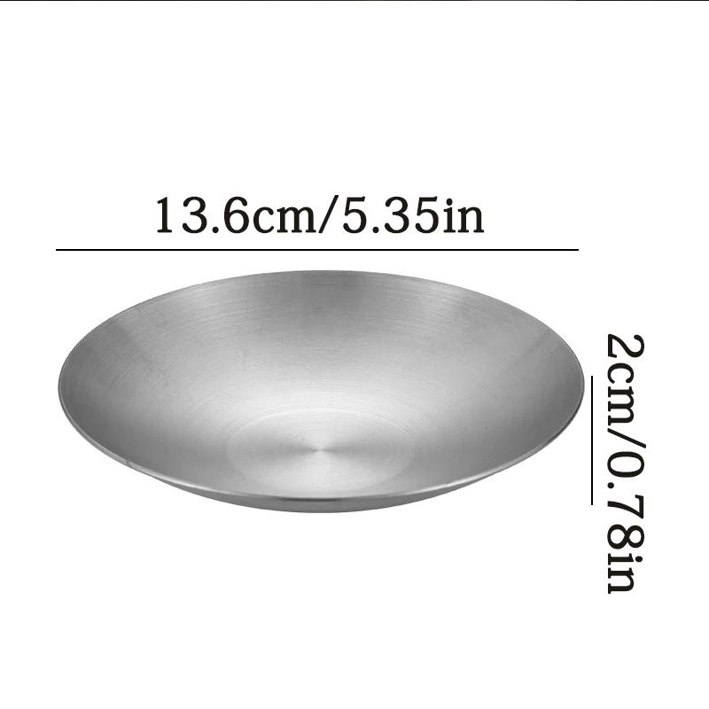 304 Stainless Steel Food Storage Trays Dipping Sauce Dish BBQ Picnic Camping Food Container Tableware