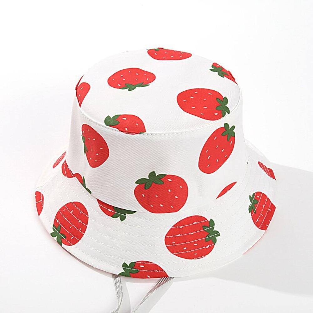 Fruit Pattern Sun Cap Cotton Panama Hat New Beach Cap Girls Boys