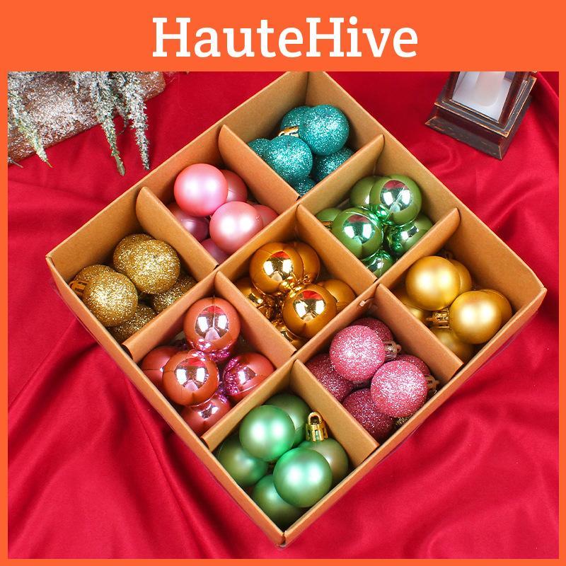 Christmas Holiday Tree Bauble With Decorative Paint Gift Box For Festive Decor