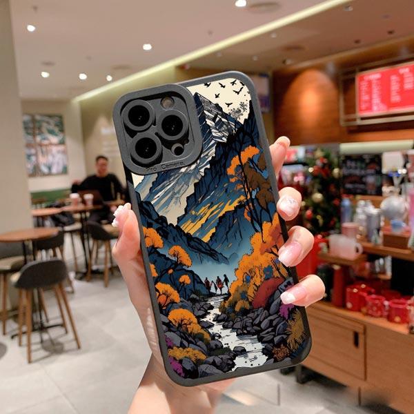 Sunrise Scenery Phone Case For iPhone 15 14 Plus Pro Max 13 12 11 Pro Max XR X XS 7 8 Plus Gorgeous Mountain River Soft Covers