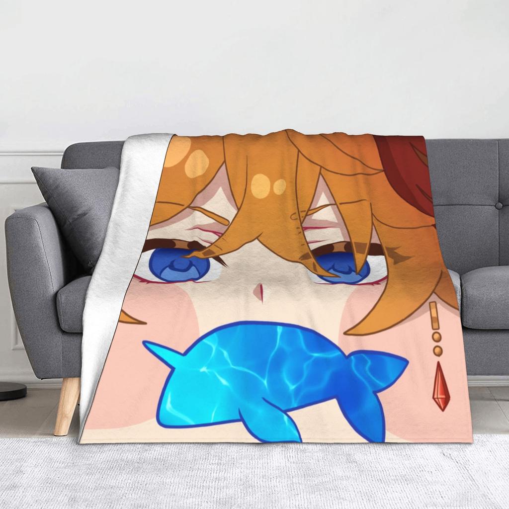 Gorou Genshin Impact Game Blanket Fleece All Season  Multi-function Soft Throw Blankets for Home Couch Plush Thin Quilt
