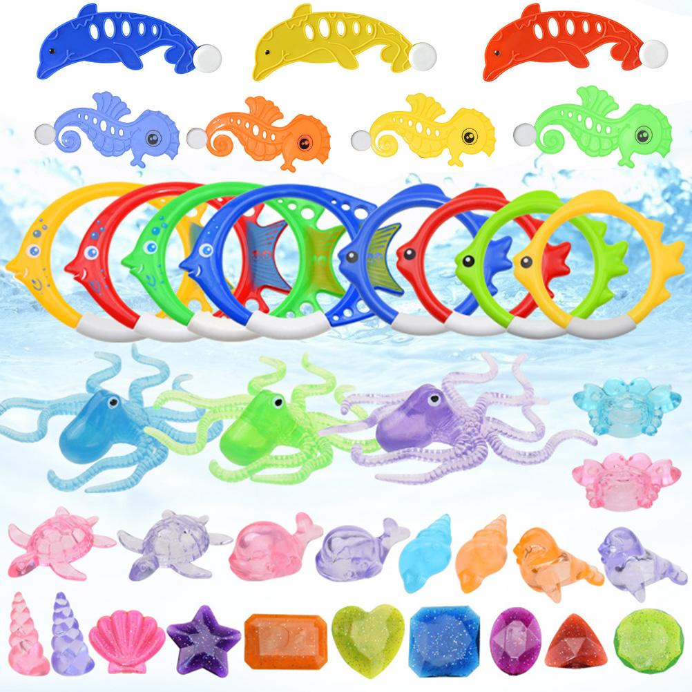 Diving Toys Diving Rings Summer Swimming Pool Diving Toy Set for Children Underwater Swimming Pool Toy Diving Sticks