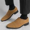 Luxury Designer Fashion New Men Pointed Suede Leather Dress Casual Shoes Black Brown Loafers Wedding Dress Homecoming Footwear