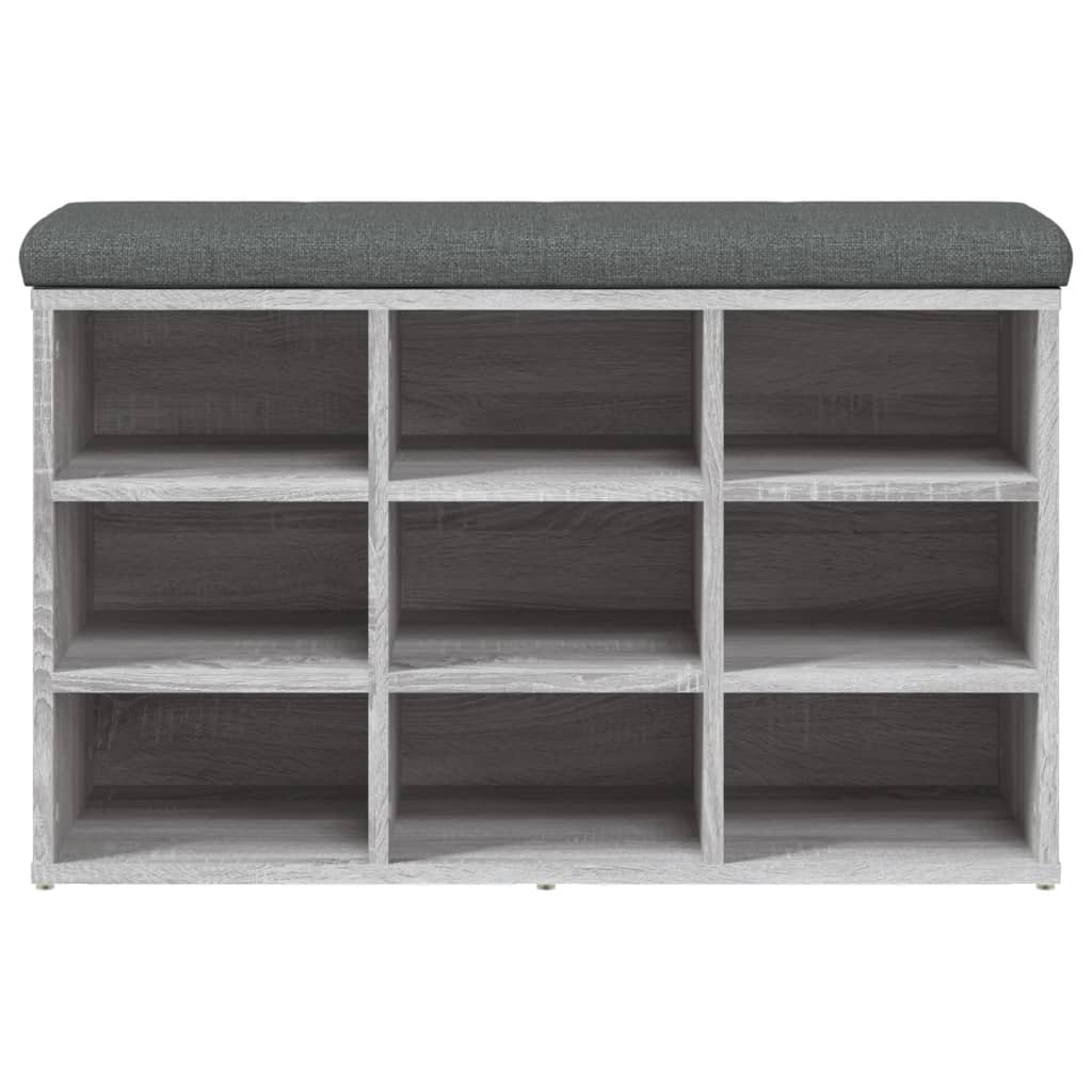 Shoe Bench Grey Sonoma 82 x 32 x 50 cm Particleboard