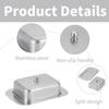 Stainless steel covered butter box, cheese butter container, kitchen bread, fruit storage box, durable cooking accessories