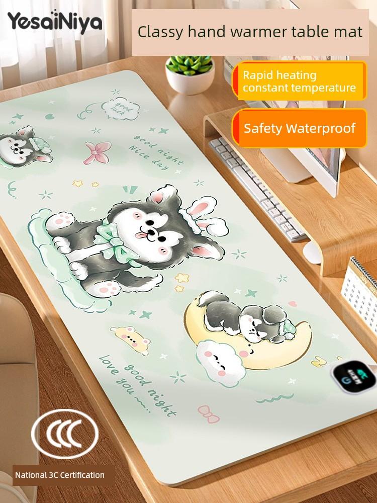 Heating Mouse Pad Super Large Heating Table Heating Mat Office Computer Desktop Heating Mat Winter Warm Hand Electric Heating Table Mat