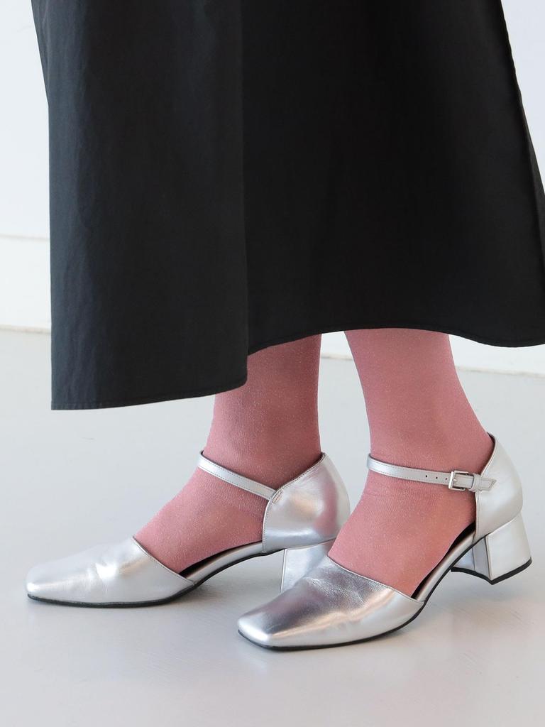 Ray Beams Damen Pumps mit Knöchelriemen, Silber, Größe 22.5