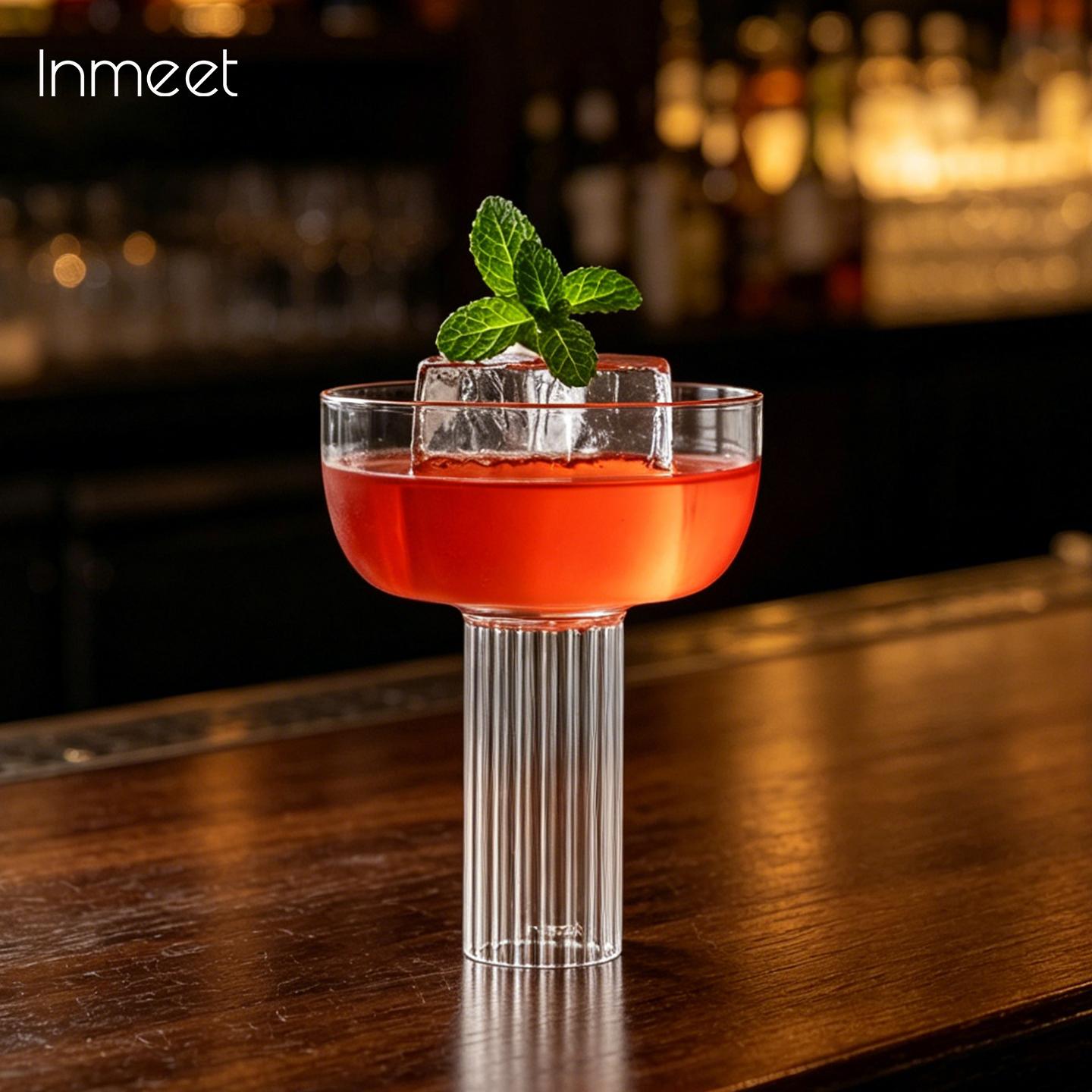 

Inmeet Cocktail/Champagne/Ice Cream Cup/Wedding Party Wine Glasses/High Borosilicate Glass Cup 240ml 240ml