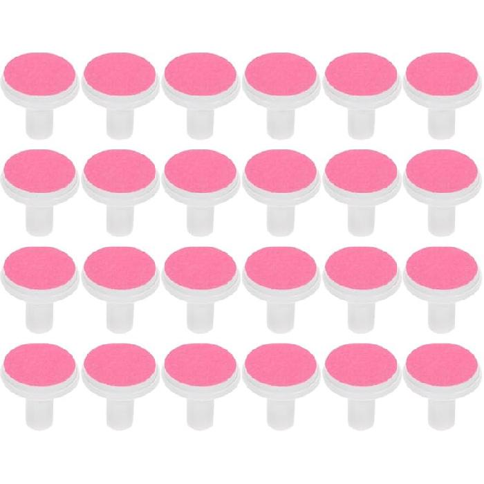 24 Pcs Baby Electric Nail File Replacement Pads - Safe and Easy-to-Use Nail Trimmer Heads for 12+ Months - Red Sandpaper Grinding Heads for Smooth