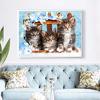 Diamond Painting With Round Stones Animals Pictures With Rhinestones New Diamond Embroidery Cat