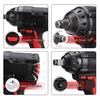 AC 110-240V 520NM 1/2 Inches Max, Brushless Impact Wrench 288VF  Li-ion Electric Wrench with 2 Batteries for Battery