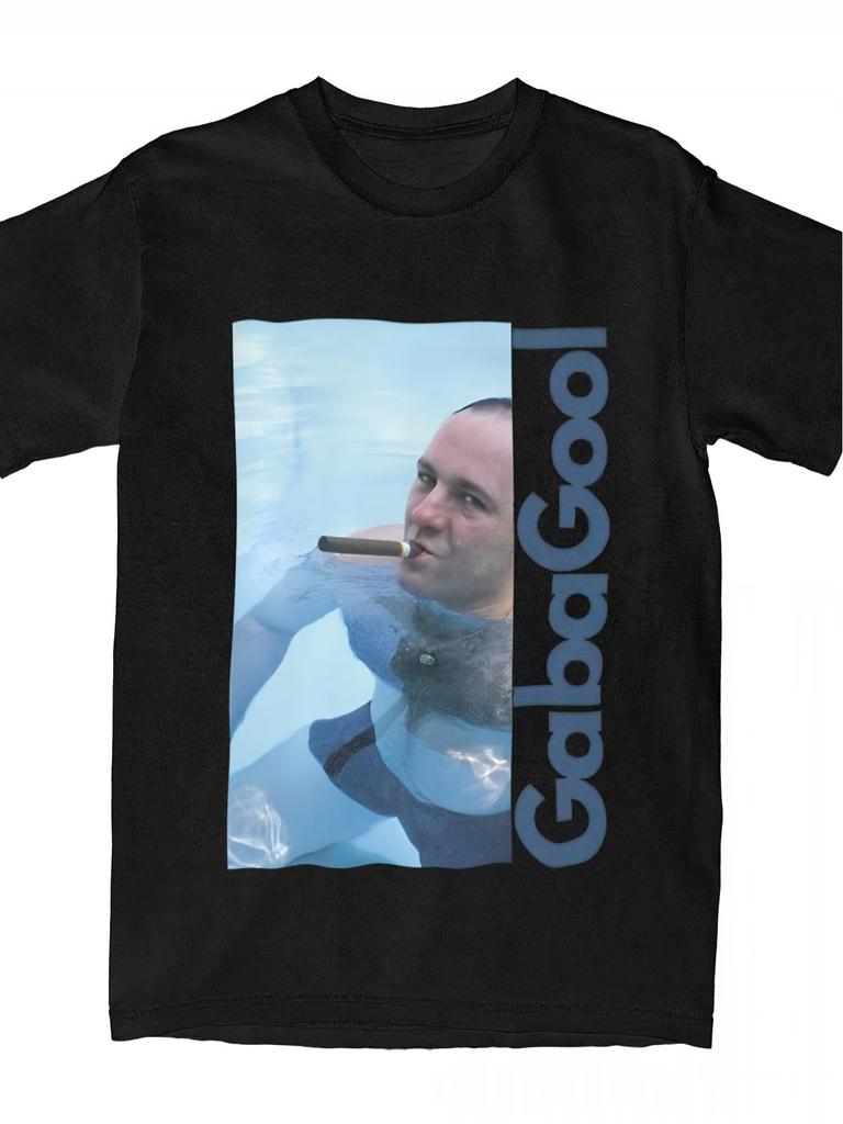 Retro Television Show T-Shirt Showcasing Gabagool and Tony Soprano Suitable for Both Men and Wo
