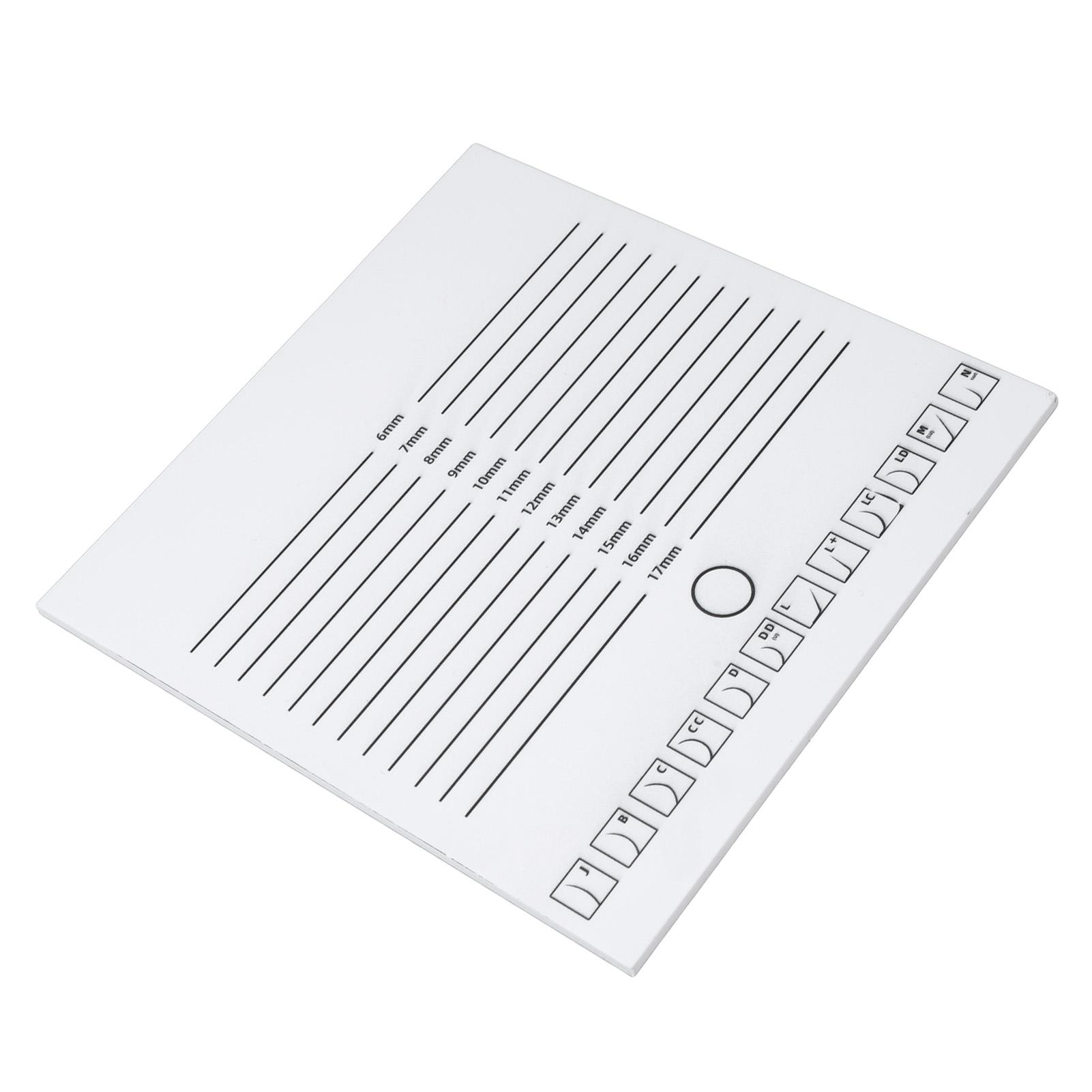 

Eyelash Extension Plate White Double Row 20x20cm Wear Resistant Eyelash Pallet with Scale for Eyelash Shops