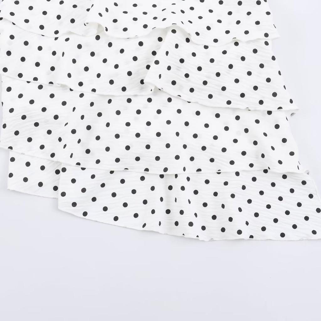 European and American style, new women's clothing, versatile, fashion, polka dot neck top 0264 474