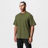 Summer American Loose Fit Cotton T-Shirt - Men’s Crew Neck Short Sleeve for Fitness Training, Plus Size Available