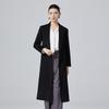Women's Mid-Length Double-Sided Cashmere Coat - Slim Fit Korean Style Belted Trench, 100% Pure Wool for Autumn and Winter