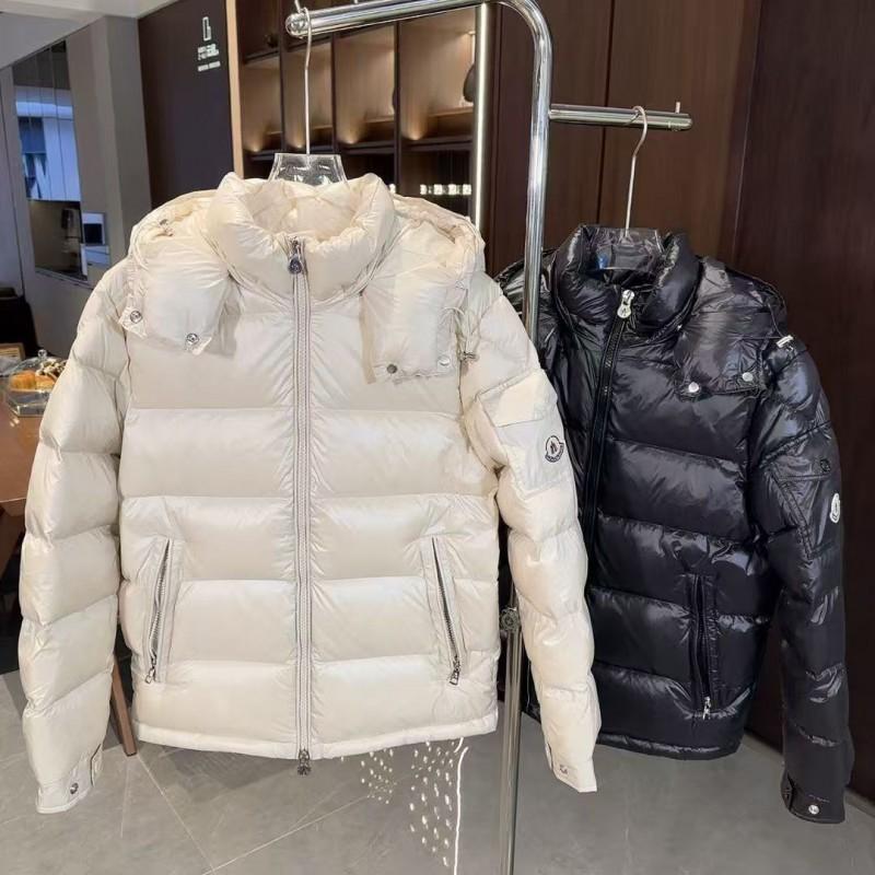 Unisex Winter Puffer Jacket Windproof Warm Hooded Coat Solid Color Street Style Youth S-XXL
