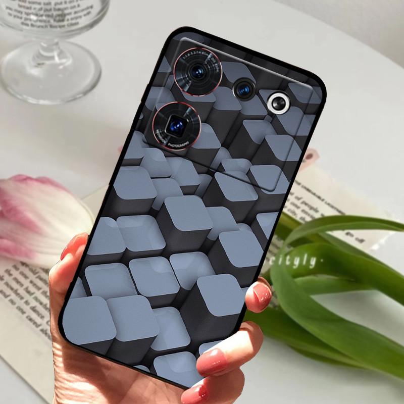 Case For ZTE Nubia Z50 Ultra Case Soft Print Silicone TPU Black Bumper Cover For ZTE Nubia Z60 Ultra Phone Back Coque z50Ultra